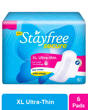 STAYFREE SECURE XL WINGS (6 PADS) (1 PKT)