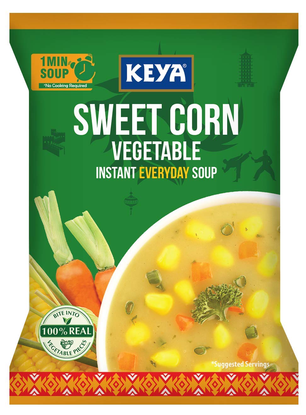 Keya Instant Sweet Corn Chicken Soup Powder. (12.00gm)