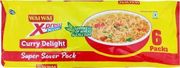 Wai Wai Curry Delight Instant Noodles Vegetarian. (360.00gm)