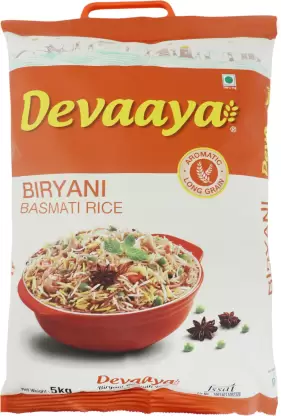 Devaaya Biryani Basmati Rice (Long Grain, Raw)  (5 kg)