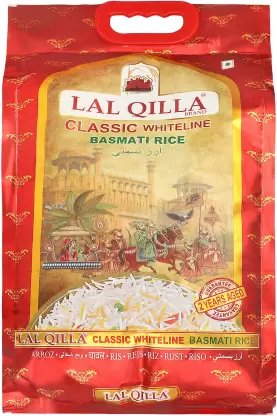 LAL QILLA Classic White Line Basmati Rice 5Kg – Gluten free Basmati Rice  (5 kg)