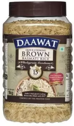 Daawat Basmati Rice – Brown (Quick Cooking), 1 kg (Pack of 2 / Shipping included by PadelaSuperStore Brown Basmati Rice (Long Grain)  (1 kg)