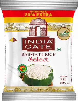 INDIA GATE Rice Basmati Rice (Long Grain)  (1.2 kg)