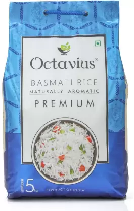 Octavius Premium Basmati Rice (Long Grain, Steam)  (5 kg)