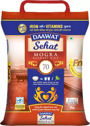 Daawat Sehat Mogra Basmati Rice (Broken Grain)  (STEEL SPOON Free)  (5 kg)