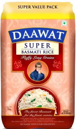 Daawat Super Basmati Rice (Long Grain)  (1 kg)